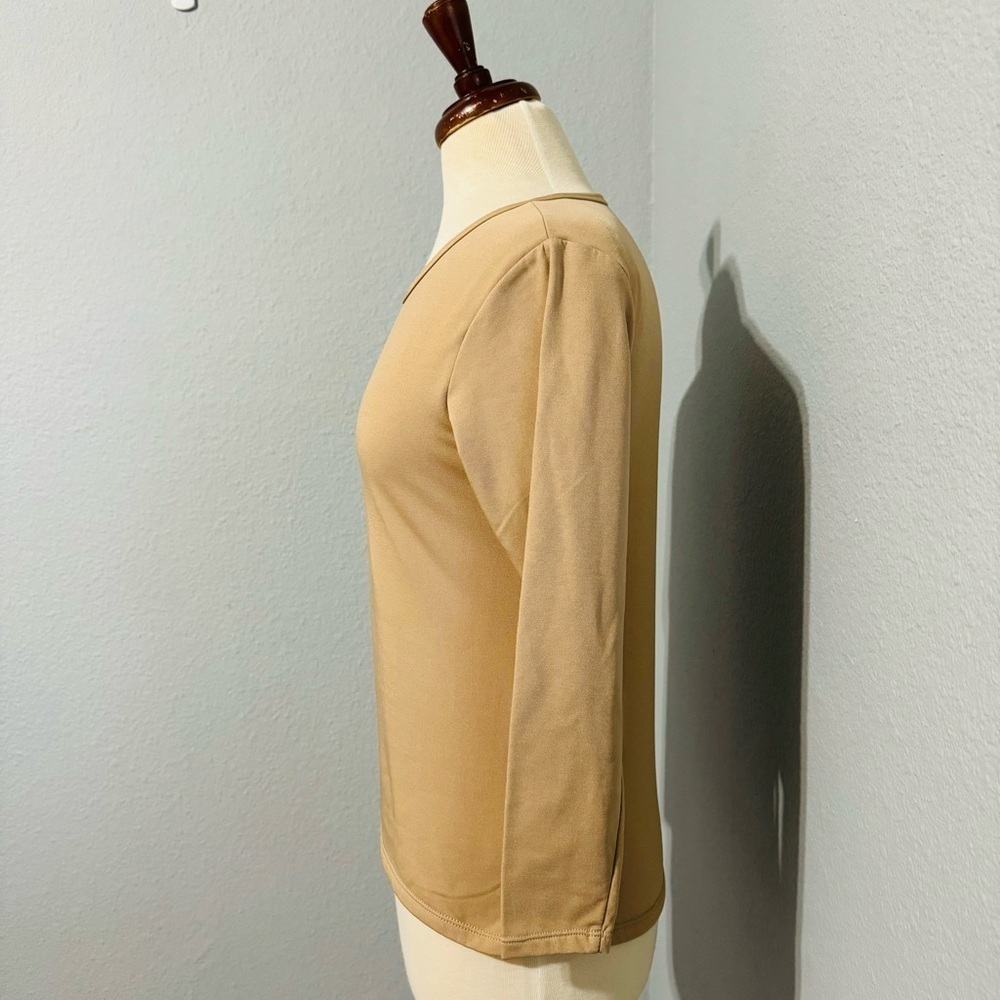 Unique Lingerie Tan Long Sleeves Round‎ Neck Thermo Winter Shirt Size S - Picture 7 of 12